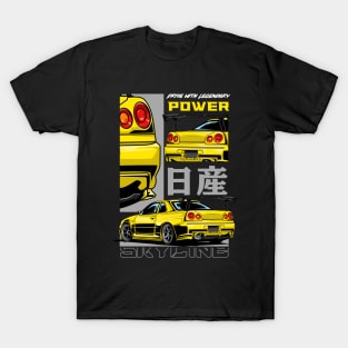 R34 Skyline GTR Car T-Shirt